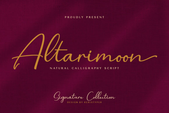 Altarimoon: A Modern Script Font for Editorial Design