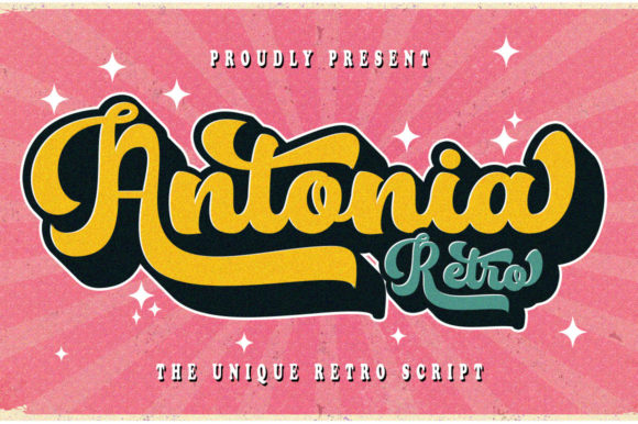Antonia Retro Font for Timeless Craft Projects