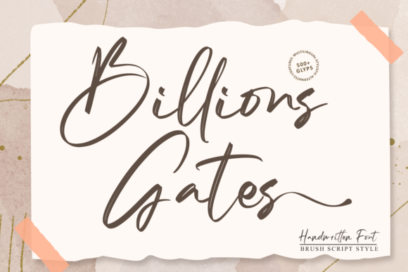 Billions Gates: The Dazzling Script Font for Professional Branding