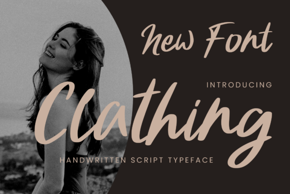 Clathing Brushed Script Font for Handmade Branding