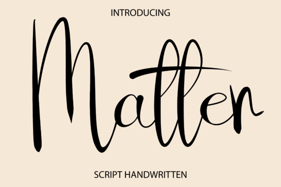 Matter: A Playful Script Font for Editorial Design