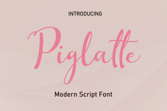 Piglatte: A Handwritten Script Font for Editorial Elegance