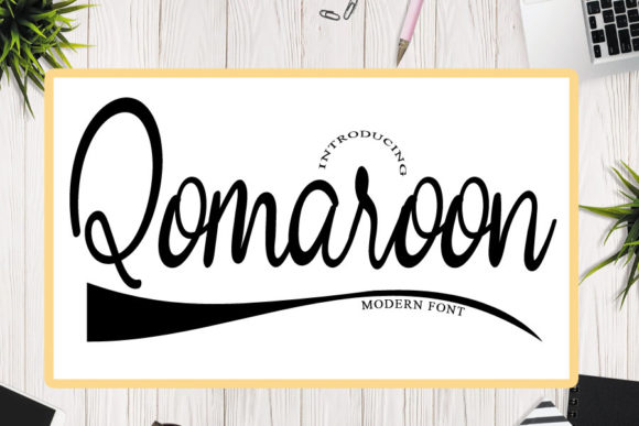 Qomaroon Font: Elevating Brand Visuals with Script Typography