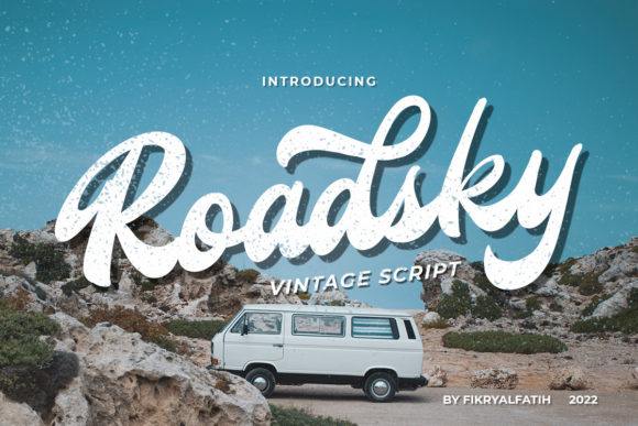 Roadsky Font: A Vintage Script for Campaign Magic
